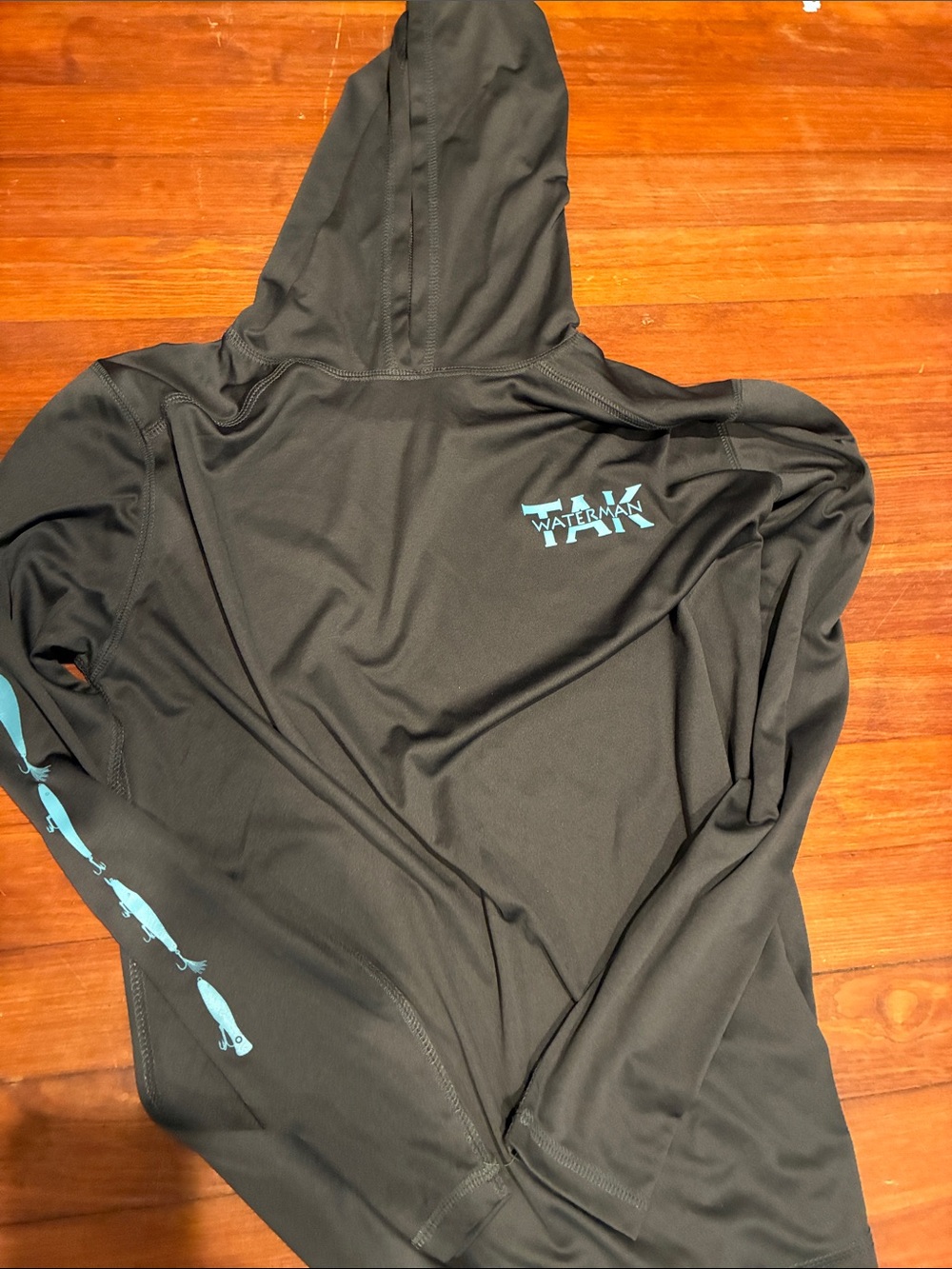 TAK Waterman Black UPF 50 Performance Fishing Hoodie Men’s Medium